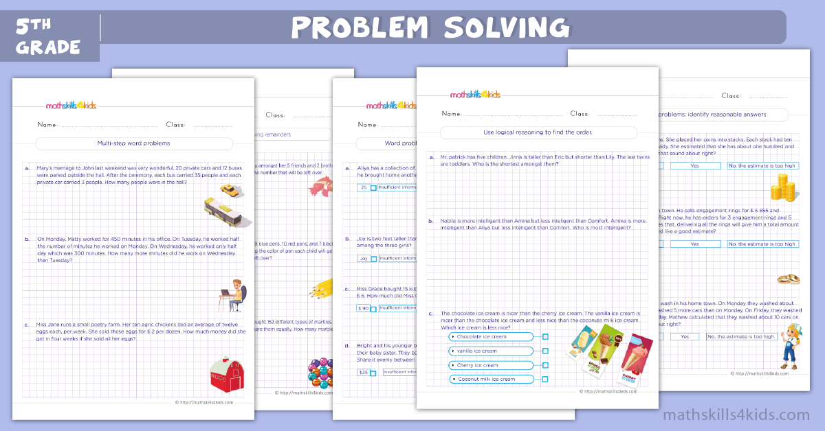 Math Problem Solving Questions with Answers