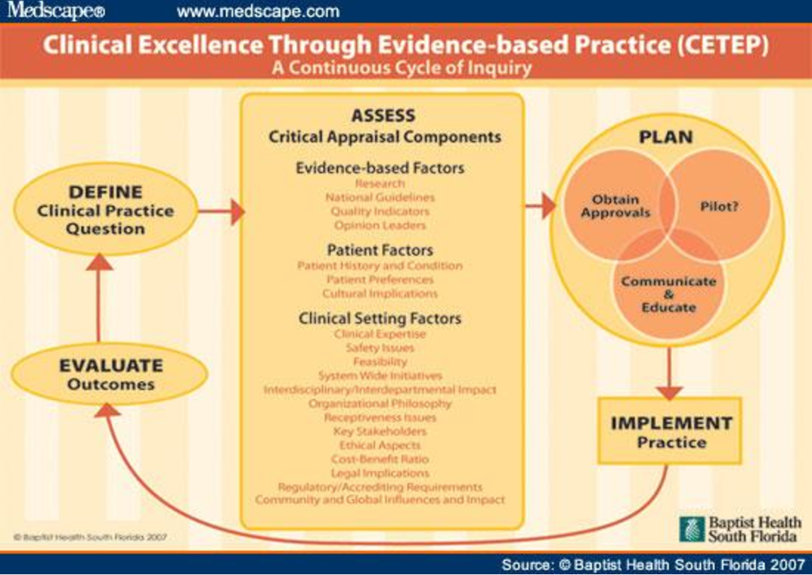 The Model for Evidence Based Practice Change