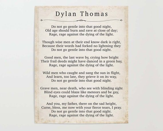 What Type of Poems Did Dylan Thomas Write