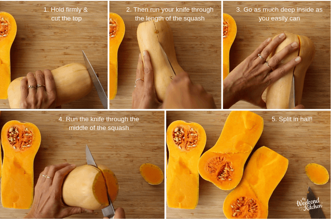 How to Cut Butternut Squash Lengthwise