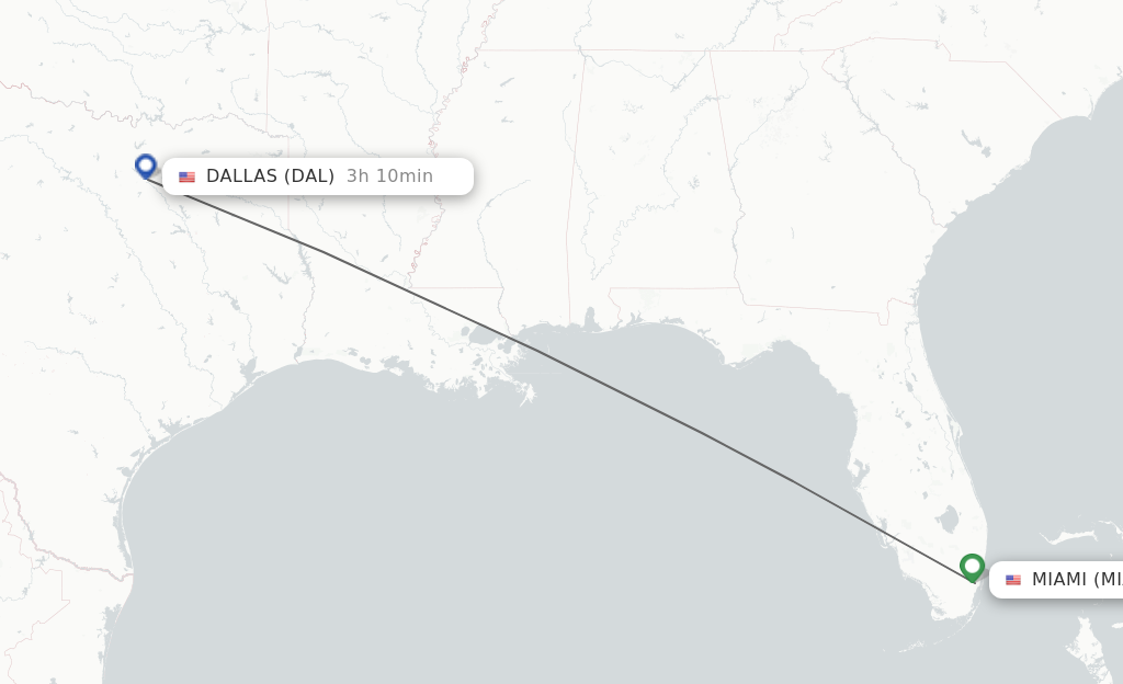 Distance from Miami to Dallas Tx