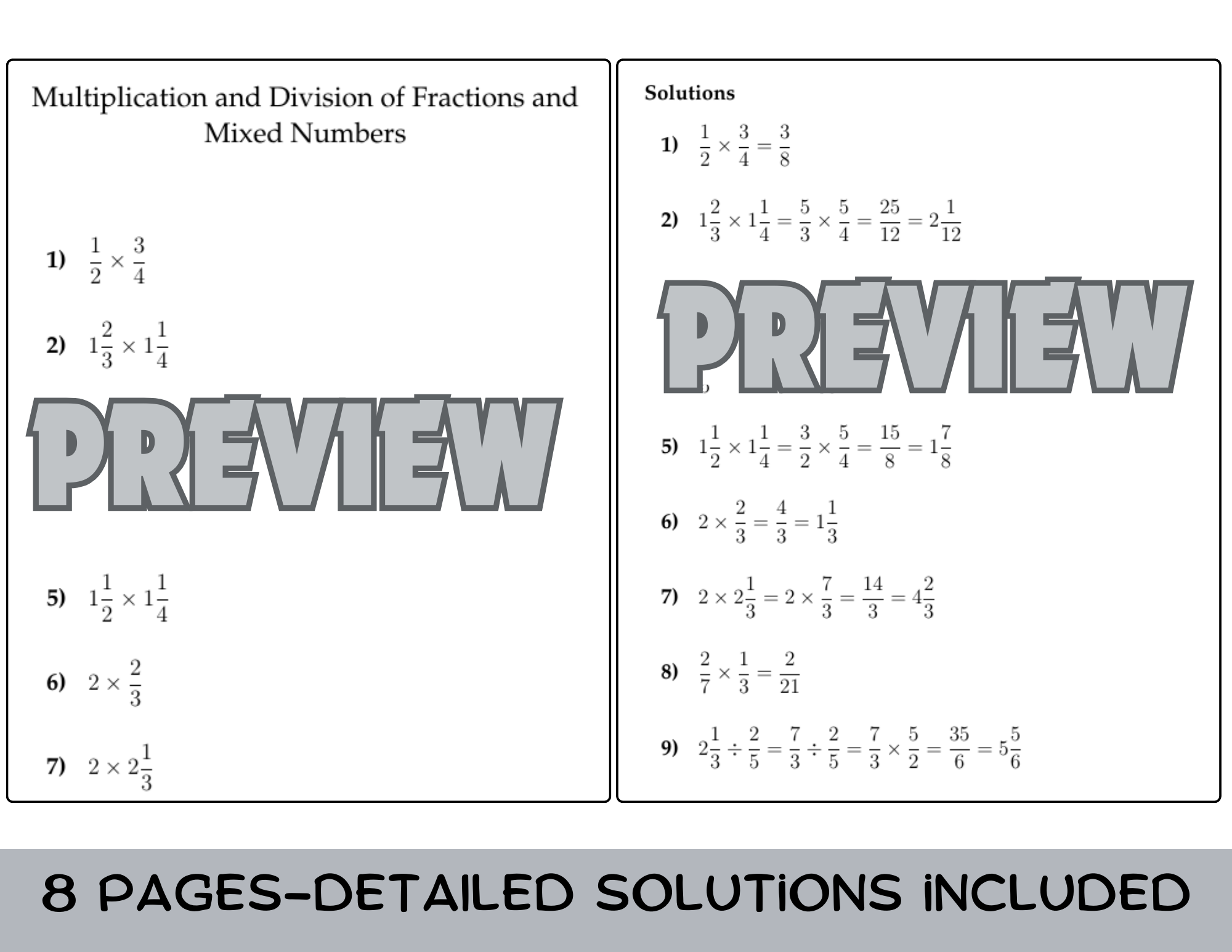 Multiplying and Dividing Fractions Test Pdf