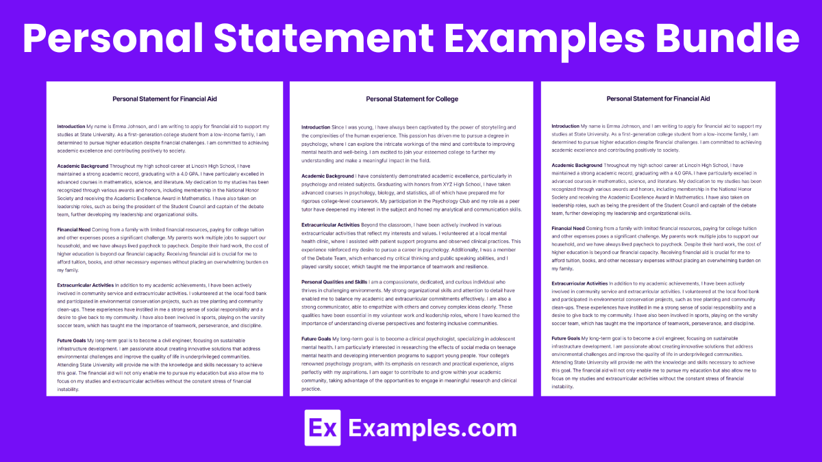 Examples of Personal Statements for Psychology