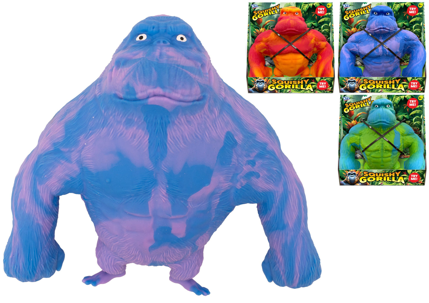 Ktl 2.2Kg Squishy Hot Colour Gorilla Toy