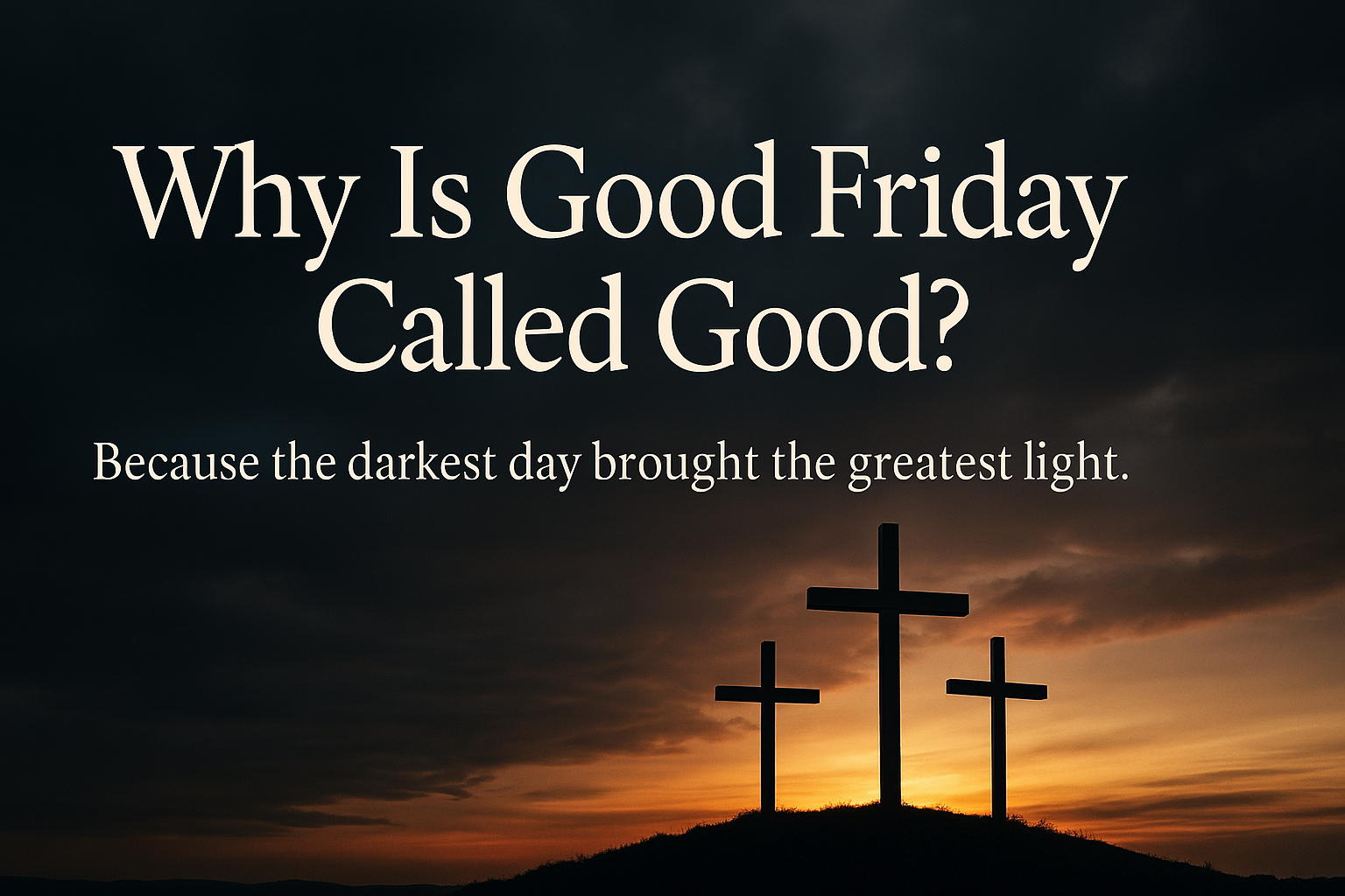 Why Good Friday Is Called Good Friday