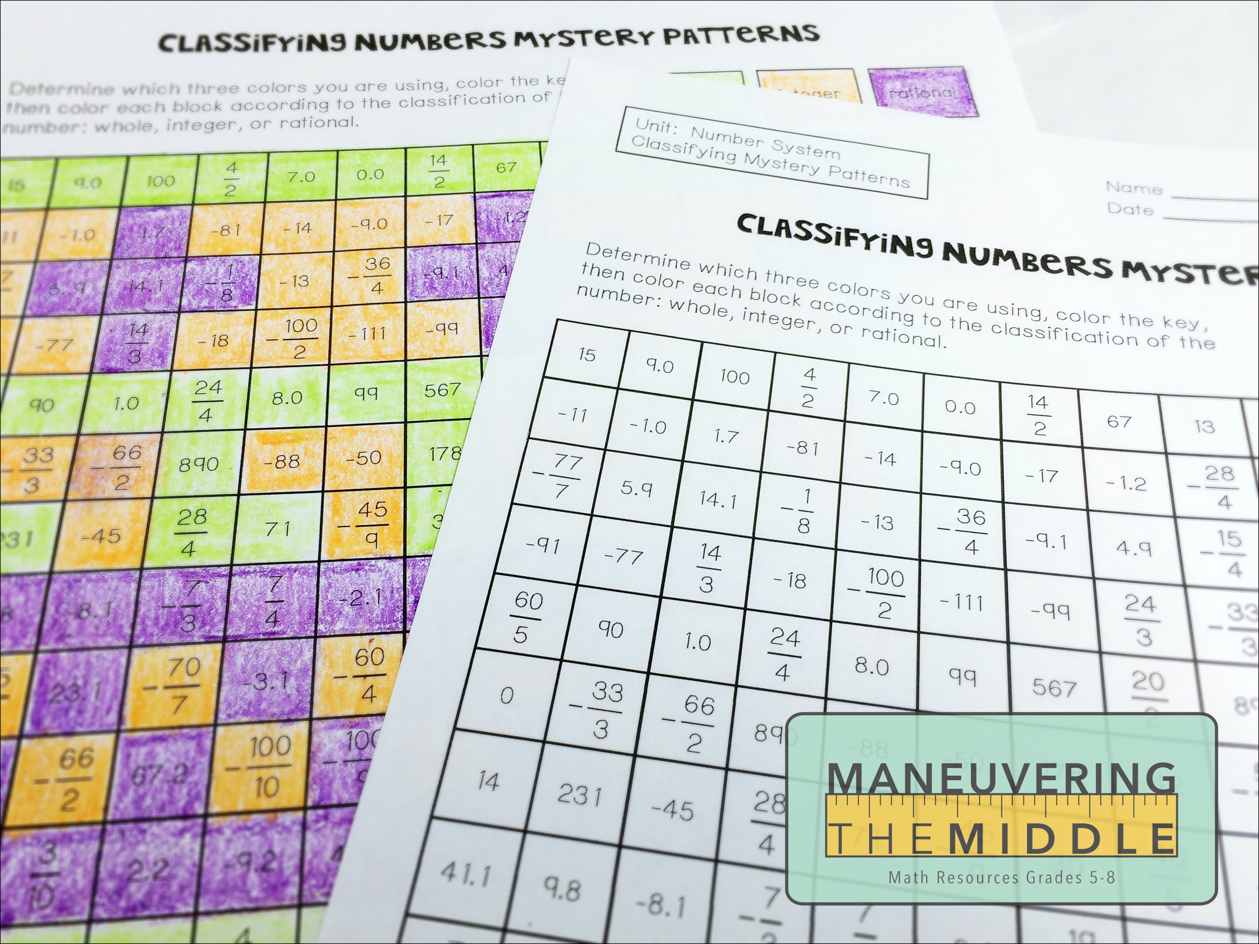 Classifying Numbers Mystery Patterns Answer Key