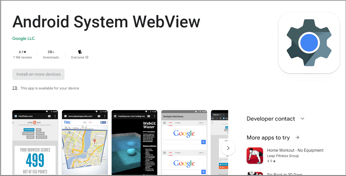 What Is the App Android System Webview