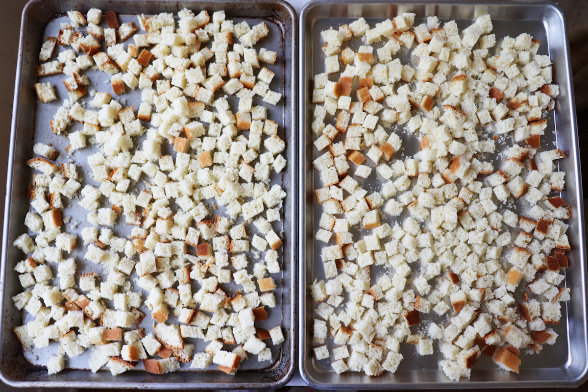 Drying out Bread for Stuffing