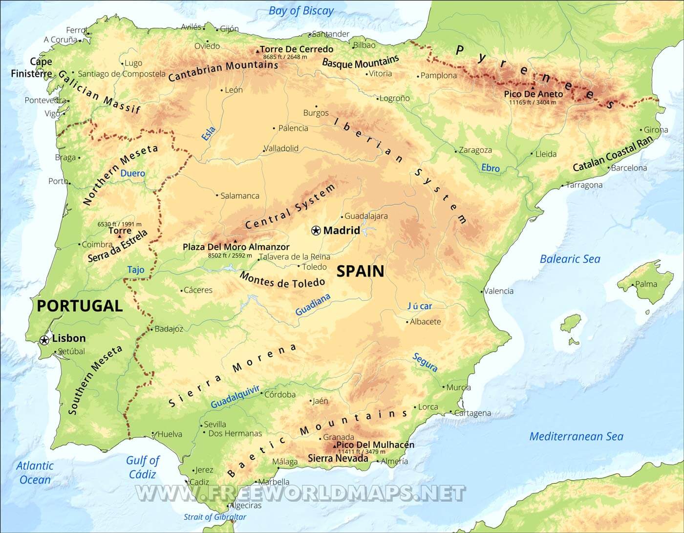 Where Is the Iberian Peninsula Located on a Map