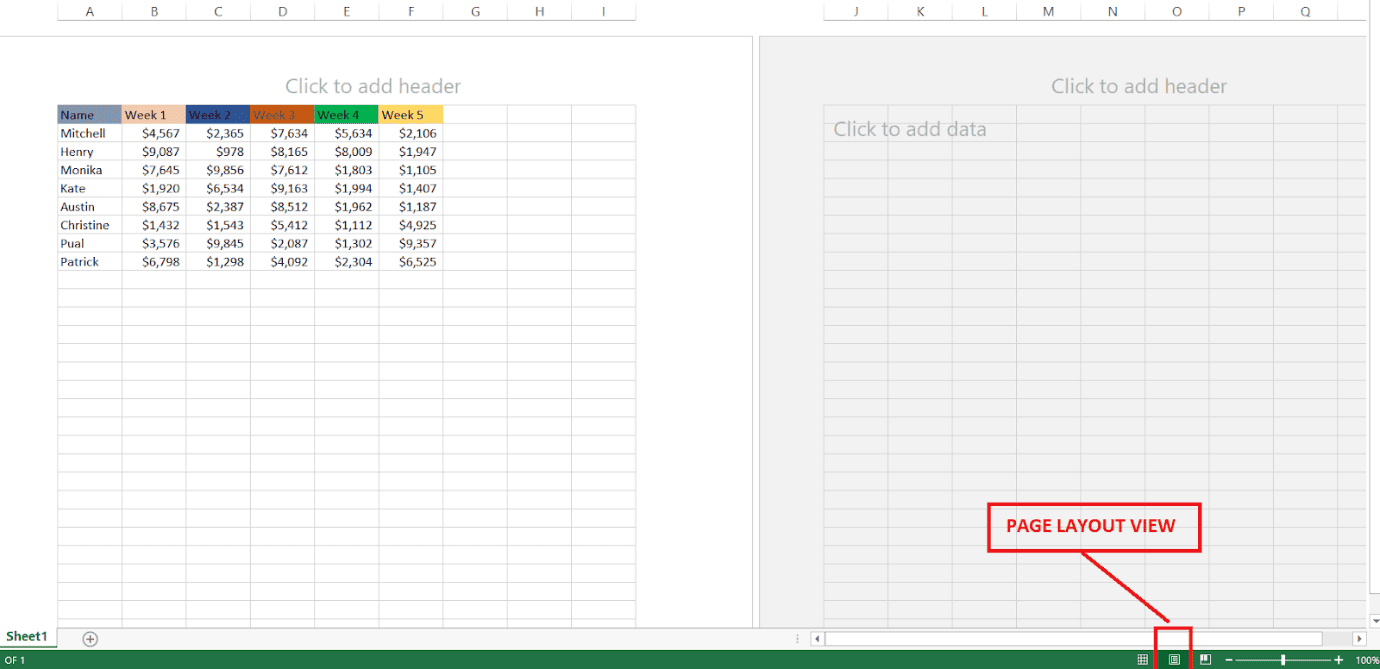 Preview How the Worksheet Will Look When Printed