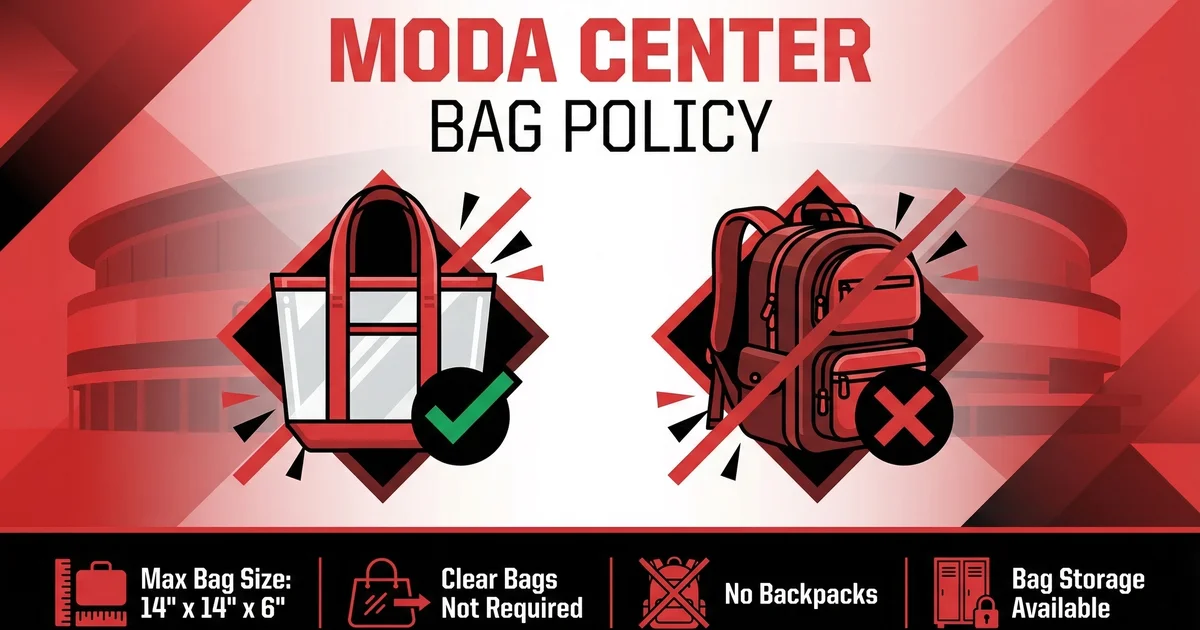 Moda Center Bag Policy 2026
