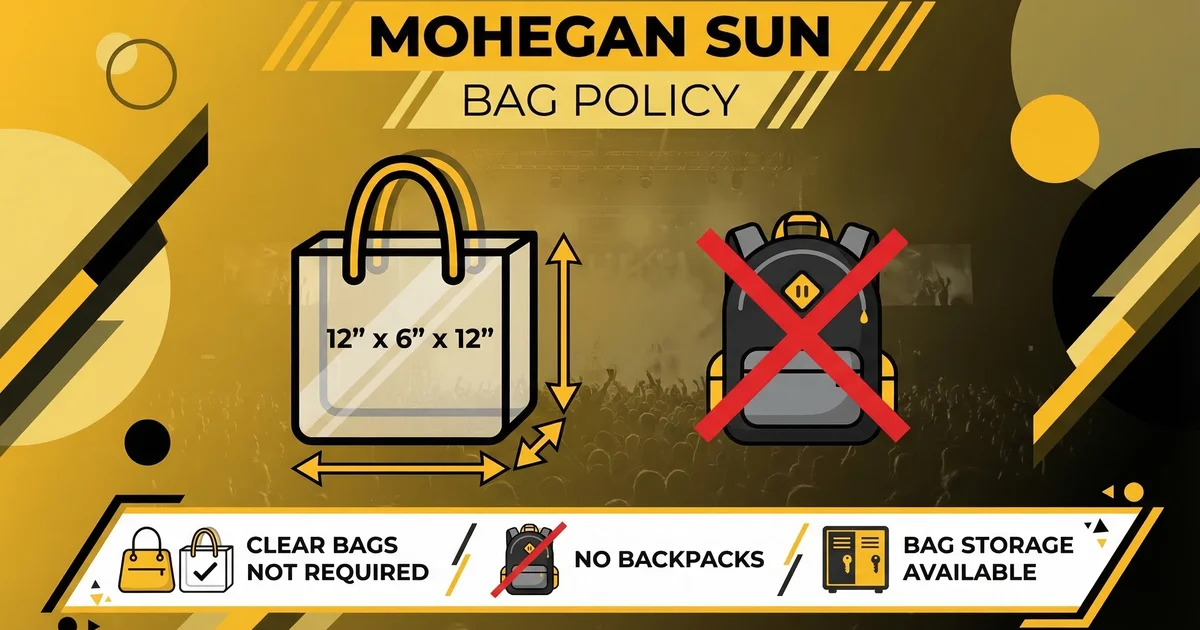 Mohegan Sun Arena Bag Policy