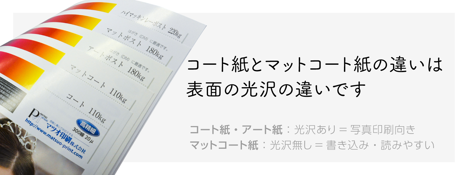 コート紙の厚さ選びと失敗しない印刷術｜マット紙・上質紙との違い