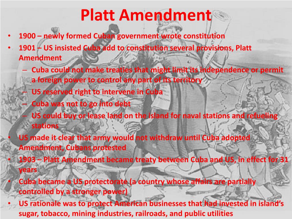 Why Did Cuba Add the Platt Amendment to Its Constitution