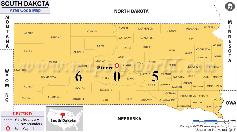 South Dakota Phone Code
