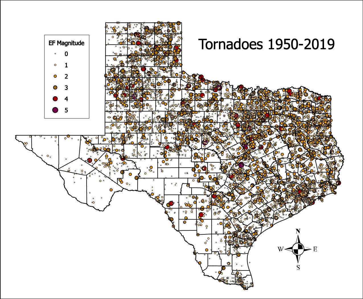 What Part of Texas Has the Most Tornadoes